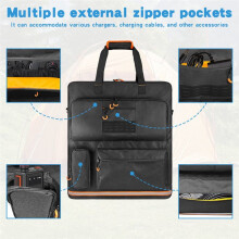 Bolsas de Almacenamiento para Paneles Solares con Correas para el Hombro, Organizador de Viaje Acolchado para Paneles Plegables para Jackery SolarSaga