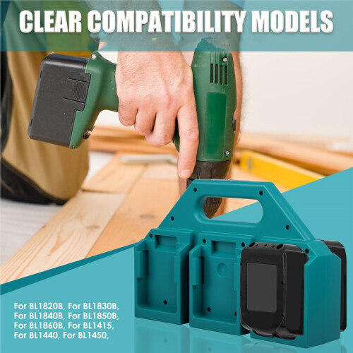 Vano Batterie A 6 Scomparti per Batterie Portatili per  da 18 V, Compatto e Resistente.