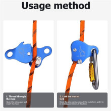 Climbing Fall Protection Belay Device Ascender Protect Climbing Rope Grab for Mountaineering Rock Climbing Downhill