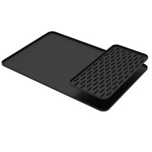 Silikon-Kaffeematte 61 X 41 cm für Slush-Eis-Maschine, Hitzebeständig, Rutschfest, Auslaufsicher, mit Abnehmbarer Trockenschicht