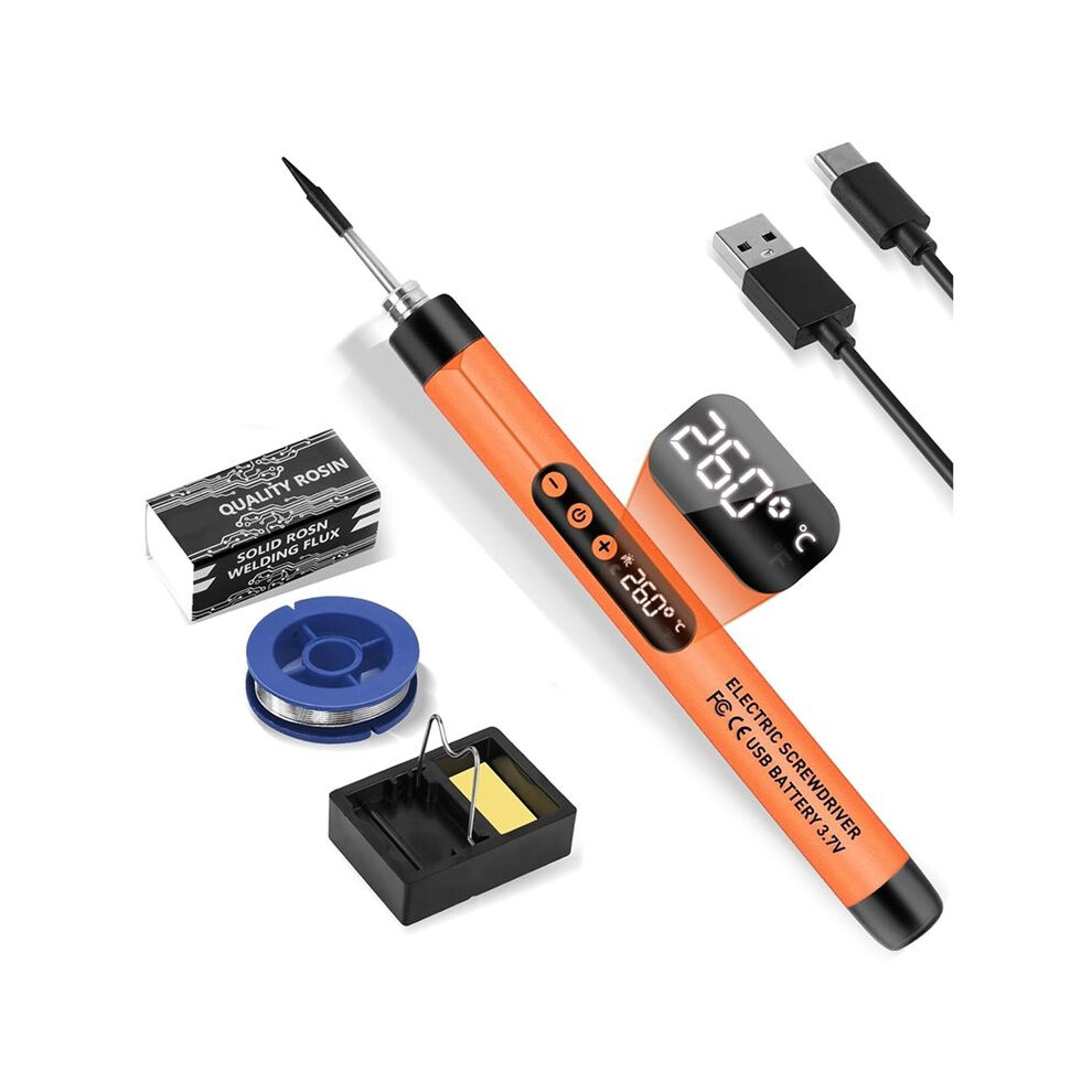 Usb Digital Electric Soldering Iron Set Kit Intelligent 300-450 Temperature Adjustable Solder Welding Iron Tool 6033613572927