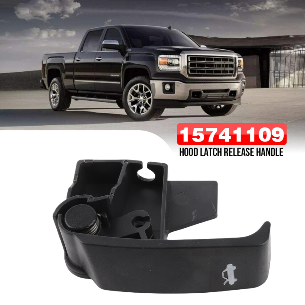 Hood Latch Handle 15741109 For Chevy Gmc Black 7293282925175