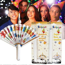 (Green Without Steamer) Creative Surprise Fan Birthday Candle Fan, Cake Party Baking Decoration Flame