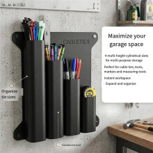 Cable Tie Organizer Holder with Screws, Metal Zip Tie Storage Container for Trailer, Workshop, Tool Box, Garage White