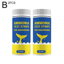 (2pcs, Black) Ammonia Nitrogen Quick Water Quality Test Strips Aquarium Well Being Quick