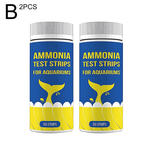 (2pcs, Black) Ammonia Nitrogen Quick Water Quality Test Strips Aquarium Well Being Quick