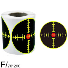 (Style 4 200pcs) 3 inch Shooting Splatter Target Stickers Adhesive Reactive Targets Paper Roll