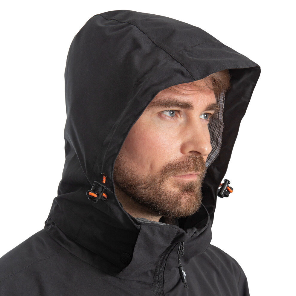 Trespass (Xxs, ) Mens Waterproof Jacket With Hood - Weir Black