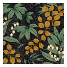 Superfresco Easy Persephone Charcoal/Ochre Floral Wallpaper