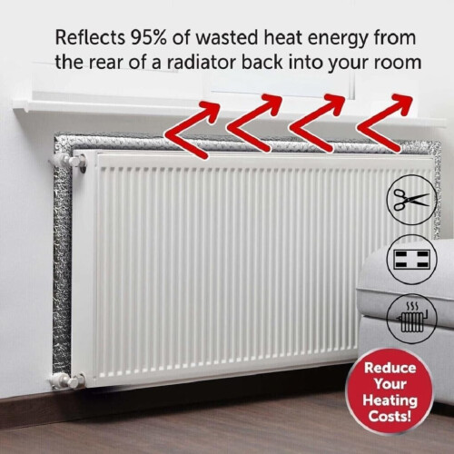 Foil Radiator Heat Reflective 60cm x 5m Insulation 2
