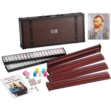 166 American Western Mahjong Set im Lederkoffer, limitierte Auflage, Meisterwerk