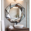 Black Octagonal Wall Mirror Geometric Decor 65Cm D 1