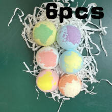 (6pcs Random) Bubble Bath Balls, 30g Each, Randomly Assorted in Gift Box, Handmade