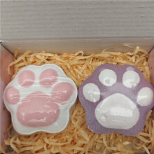 (2 pcs of grapes and chamomile) Leuke hondenpootvormige badbommen voor geurige bubbelbaden, voor teennagels en voetreiniging
