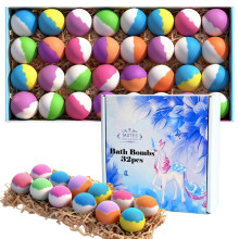 32pcs Mini Bath Bombs Set, Perfect for Valentine's Day, Mother's Day, Father's Day, Christmas, Halloween, Thanksgiving,