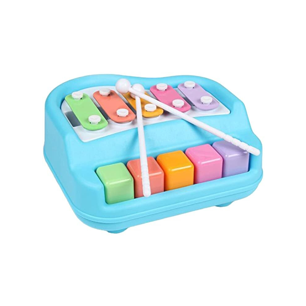 Photos - Board Game Storio 2 In 1 Piano Xylophone Premium Non Toxic, Non-Battery, 5 Key Scale Musical Instrument For Kids, Toddlers (Multicolor)