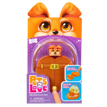 Pets 2 Love Milo Het Honden Speelgoed met Hartvormige Dierentas, Inclusief Mini Draagtas & Lijn, Compact en Reisvriendelijk