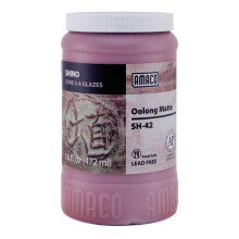AMACO Shino SH-42 Oolong Matte High Fire Glaze Pint, 16 oz. (473 mL), Layerable Mid-High Fire Cone 5-6 (SH) Liquid Ceramic Pottery Matte Glaze for Bis