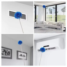 Telescopic Washable Duster Long Extendable 250cm Microfibre Brush Gaps Mop for Spider Web Remover Dust Cleaning