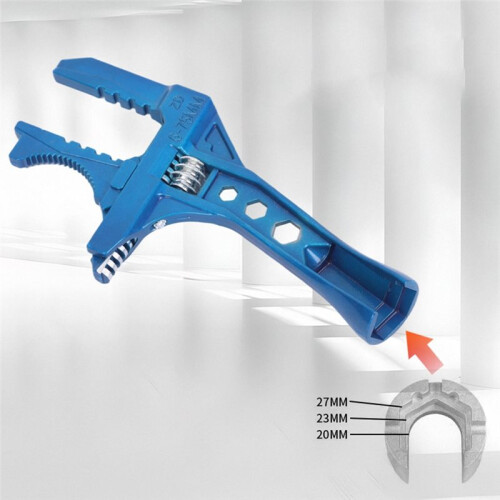 Adjustable Wrench 6-75mm - Multifunctional Aluminum Alloy Spanner for Diverse Plumbing Tasks Silver 2