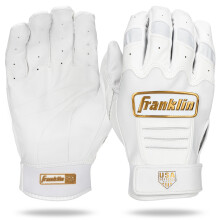 Franklin Sports Softball Vrouwen Batting Handschoenen - CFX Pro Fastpitch + Slowpitch - Wit + Goud