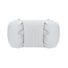 (Headrest white) Car Headrest Lumbar Support Breathable Perforated Design Car Seat Back Cushion Premium User-friendly
