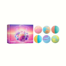 6-delige bubbelbadballen, reinigt de huid diep, snel, rijk schuim, langdurige geurbadballenset, perfect voor