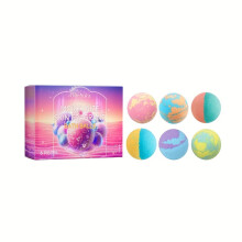 1 doos met 6 geurende bubbelbadballen - Hydraterende, hydraterende, plantaardige bloemengeur, langdurige geur, diep