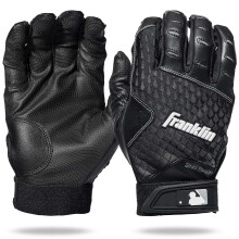 Gants de Batte Franklin Sports MLB - 2nd Skinz Jeunes - Baseball + Softball - Pair Noir - Taille Jeune Small