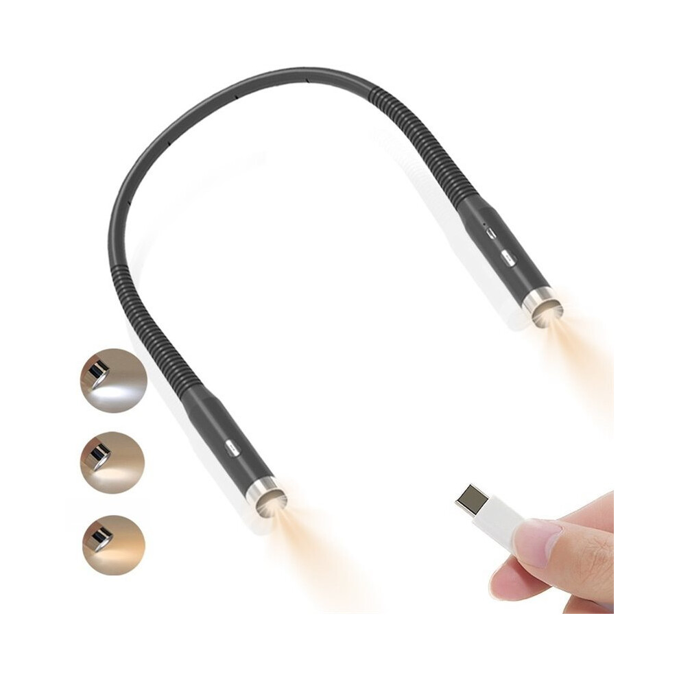Led Neck Reading Rechargeable Book 3 Colors & 3 Brightness, Flexible Hands-Free Reading Lamp Light 6032765927708