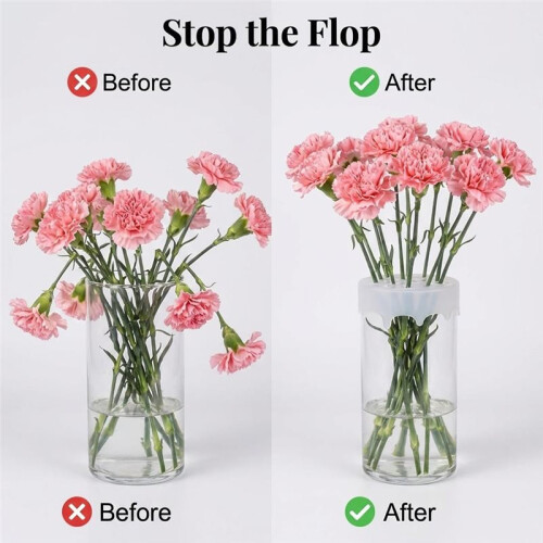4 Supports à Fleurs en Silicone avec Grille, pour Vases, Flexibles et Étanches 2