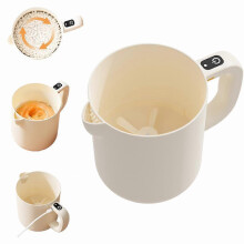 (Beige) Trendy Ergonomic Top Grade Household Filter Multifunctional Electric Egg Beater Handheld Mixer & Strainer