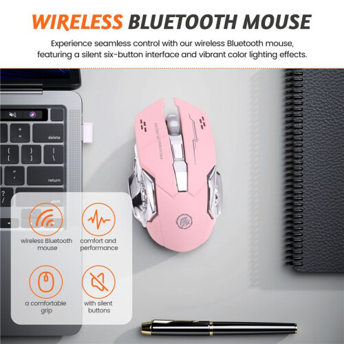 Silent Wireless Mouse USB Rechargeable Gaming Computer Rechargeable  Mouse for PC and Laptop 1