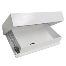 Wooden Concealed Floating Shelf with Secret Compartment Storage Rack Wall-Mounted Hidden Shelves White