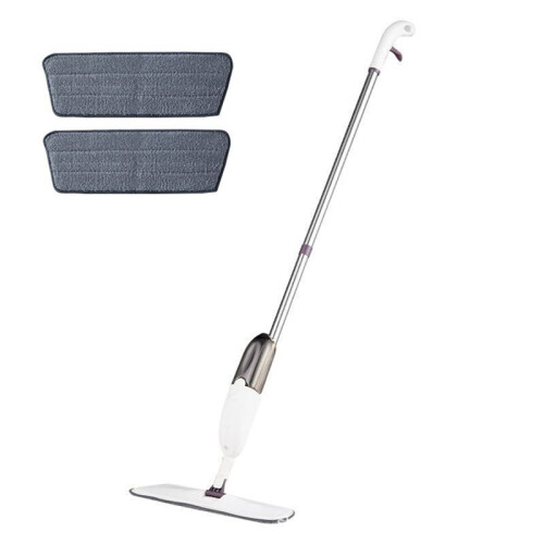 Mop de Microfibra para Pisos - Mop para Uso Úmido e Seco com 2 Panos Laváveis