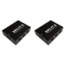 2X Passieve XLR-Interface 1 in 6-Uitgangssignaalverdeler of 6 in 1-Uitgangsmixersignaalverdeler Stage Conference