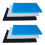 Pisces Twin Pack Universal 3-Piece Pond Filter Foams - 11'' x 17'' 6