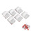50 Pack Clear White Cable Adhesive Clips 4