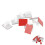 50 Pack Clear White Cable Adhesive Clips 6