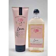 Aromatherapie - Liebe - Rosen-Vanille - Duo Körpercreme und Duschgel & Schaum-Bad - Große Größe