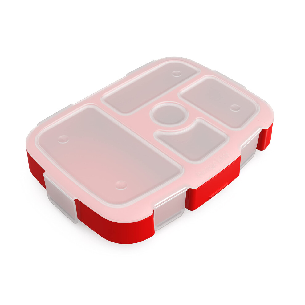 Kids Prints Tray With Transparent Cover - Reusable, Bpa-Free, 5-Compartment Meal Prep Container With Built-In Portion Control For Healthy Meals Bentgo