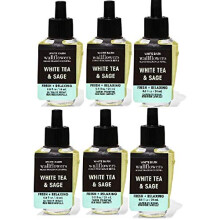 Bath & Body Works Wallflowers Nachfüllung, 6er-Pack Weißer Tee & Salbei (je 24 ml)