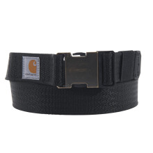 Carhartt Men's Casual Belts, Available in Multiple Styles, Colors & Sizes, Rugged Flex Nylon Webbing (Black), X-Large