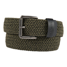 Carhartt Men's Casual Belts, W/Heavy Duty Flexible Stitching, Available in Multiple Styles, Colors & Sizes, Rugged Flex Nylon Cord Braided (Army Green