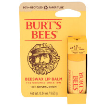 Burts Bees Original Beeswax Lip Balm, 0.34 OZ