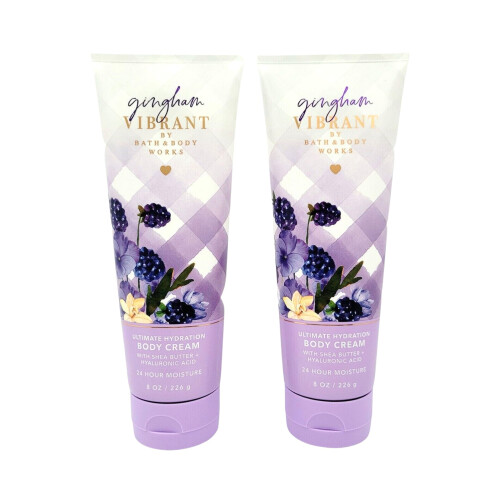 Bath & Body Works Bath & Body Works Ultimate Hydration Body Cream (Gingham Vibrant), 8.00 Unce (2-pack)