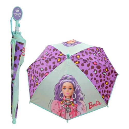 Barbie U.P.D., INC Flicka Mattel Barbie och Leopardmönstrad Paraply
