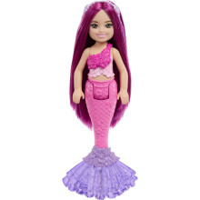 Barbie Chelsea Meerjungfrau Puppe (15 cm) mit rosa Haar und abnehmbarem Krone-Accessoire