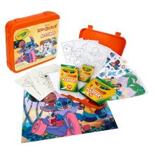 Crayola Lilo & Stitch Coloring Art Case (75+ Pcs), Markers, Crayons, Coloring Pages, Stickers & Poster, Art Kit for Kids, Lilo & Stitch Gift for Girls