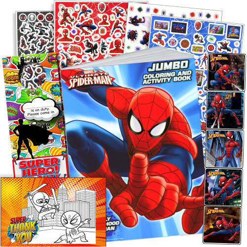 Disney Spiderman Aufkleber und Malset